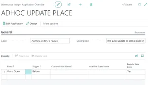 Ad Hoc Move Update Place Lines