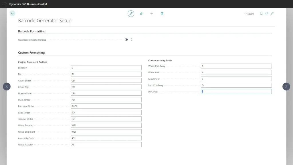 Barcode Generator Setup