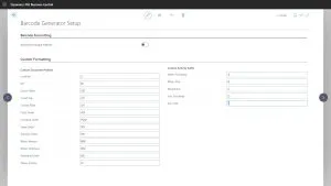 Barcode Generator Setup