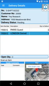 Delivery Document Factboxes