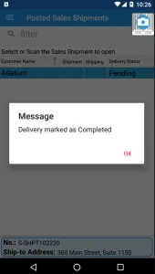 Delivery Finished