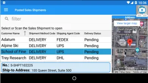 Delivery List Landscape