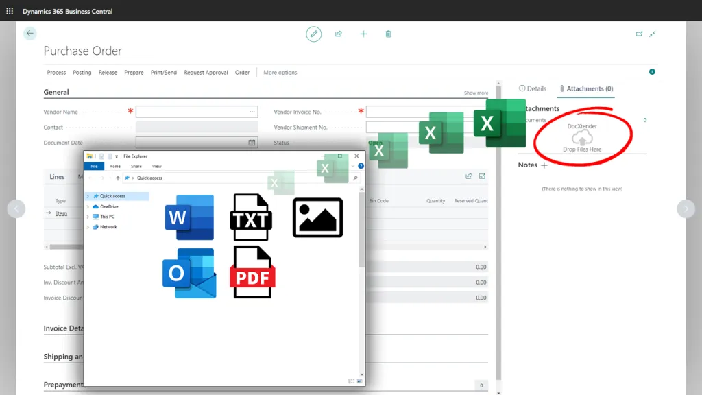 Document Drag and Drop for Business Central