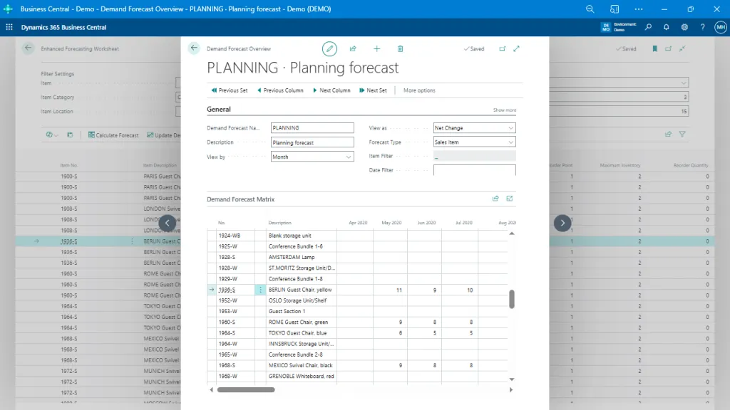 Enhanced Forecast Setup