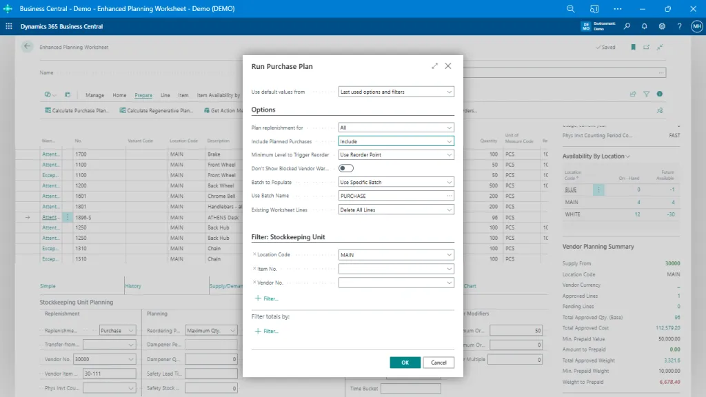 Purchase Plan Generation