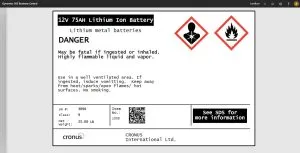 HazMat Data Manager Label