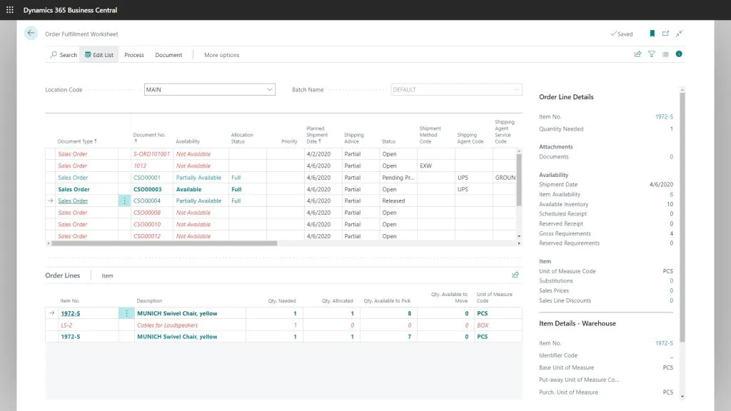 Optimize Order Fulfillment in Business Central