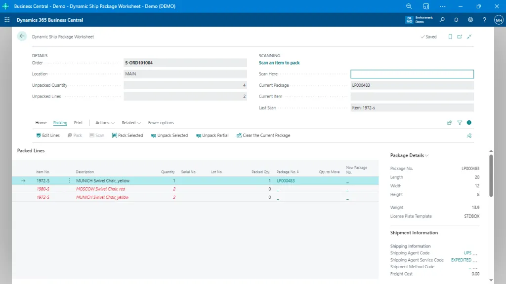 Package Worksheet Overview