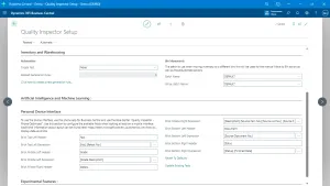 Quality Inspector Setup