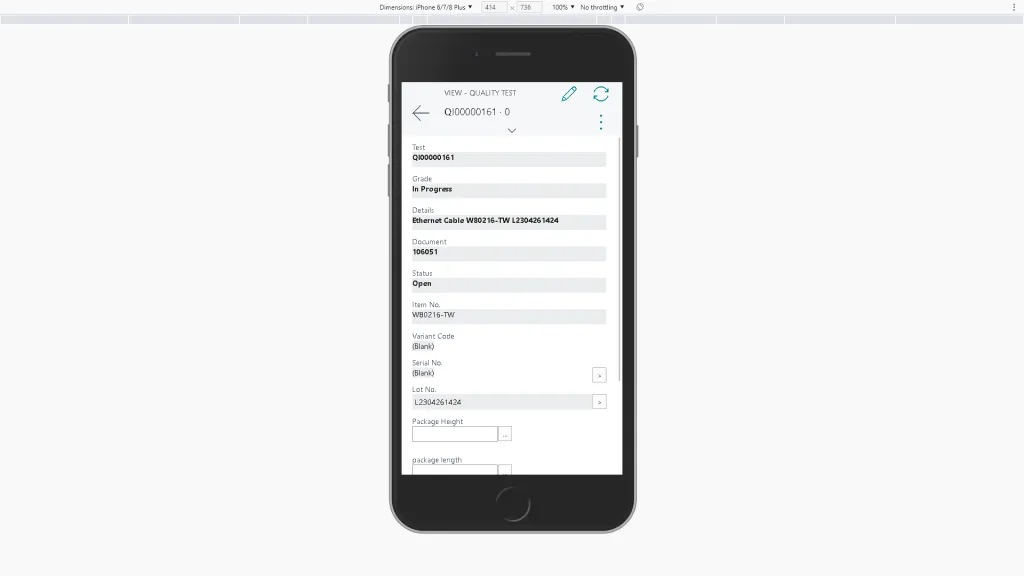 Quality Test on Phone