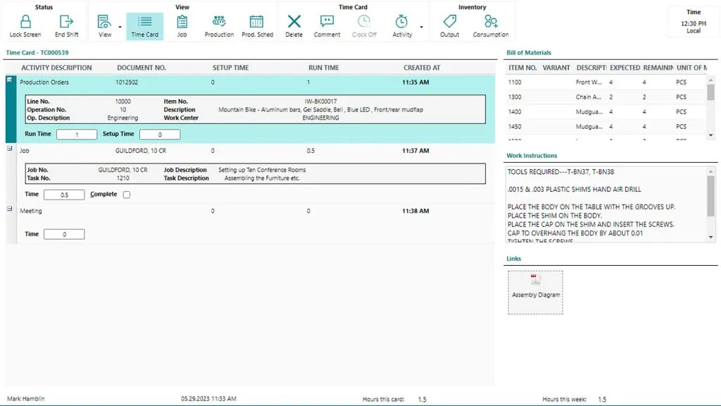 Business Central MES