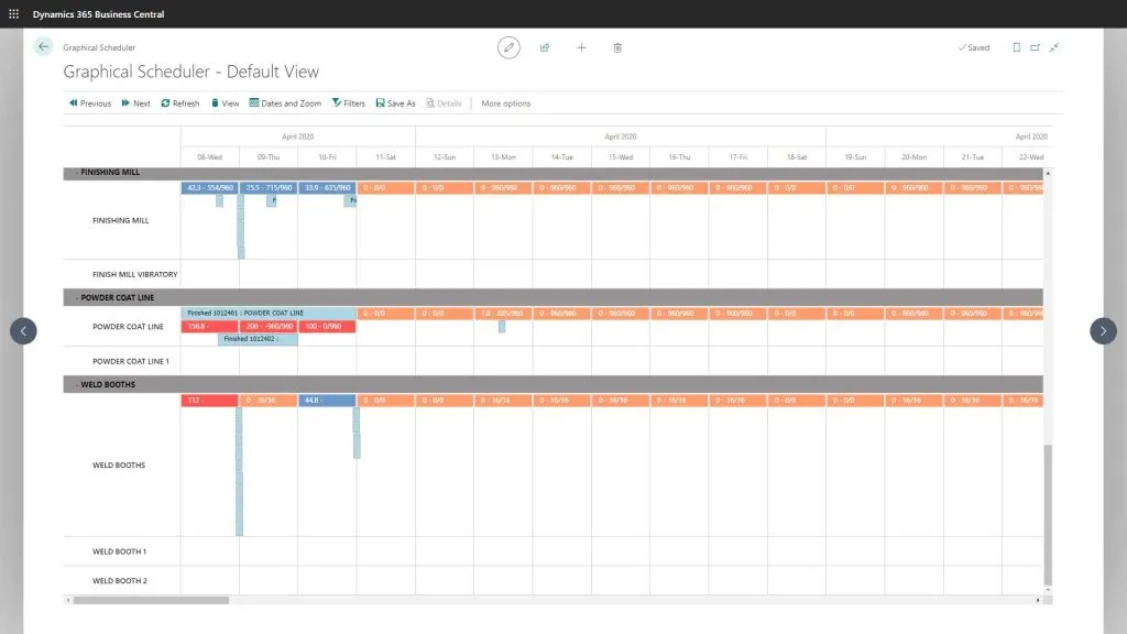 View Graphical Scheduler in Business Central