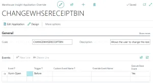 Whse Receipt Doc Update Receipt Bin